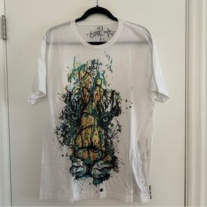 BOGO Trippy Lion Watercolor Graphic short sleeve t shirt XL